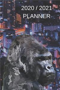 2020 / 2021 Two Year Weekly Planner - Appointment Book Gift - Funny Two-Year Agenda Notebook - Gorilla Art Ed.