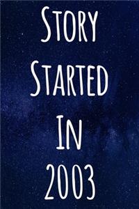 Story Started In 2003