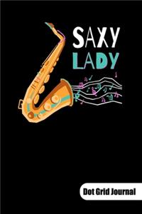 Saxy Lady. Dot Grid Journal