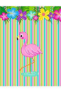 Flamingo Tropical Composition Notebook