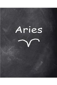 Aries Symbol Zodiac Sign Horoscope School Composition Book Chalkboard 130 Pages