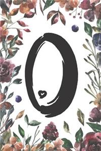 O: Classic Vintage Floral Personalized Monogram Journal O Initial