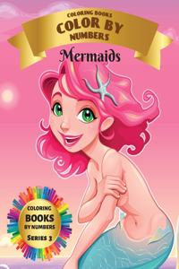 Coloring Books - Color By Numbers - Mermaids (Series 3)