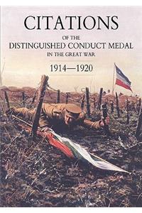 Citations of the Distinguished Conduct Medal 1914-1920