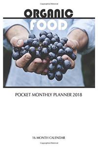 Organic Food Pocket Monthly Planner 2018