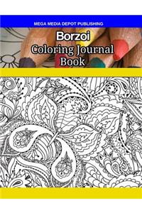 Borzoi Coloring Journal Book