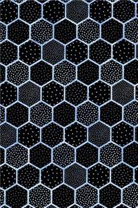 Bullet Journal Notebook Polka Dots and Hexagons Pattern 10