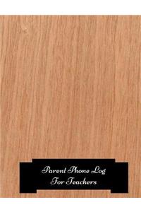Parent Phone Log For Teachers