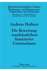 Die Bewertung wandelanleihenfinanzierter Unternehmen