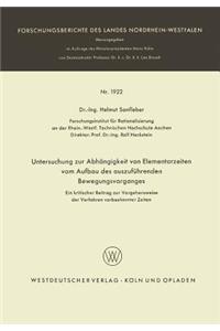Untersuchung zur Abhängigkeit von Elementarzeiten vom Aufbau des auszuführenden Bewegungsvorganges