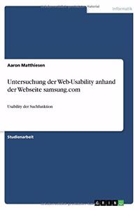 Untersuchung der Web-Usability anhand der Webseite samsung.com