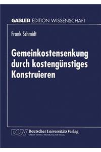 Gemeinkostensenkung Durch Kostengünstiges Konstruieren