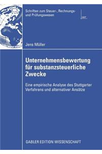 Unternehmensbewertung Für Substanzsteuerliche Zwecke