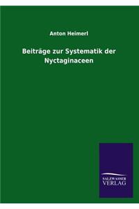 Beiträge zur Systematik der Nyctaginaceen