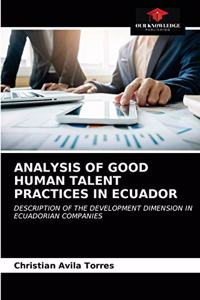 Analysis of Good Human Talent Practices in Ecuador
