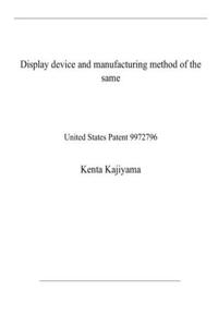 Display device and manufacturing method of the same