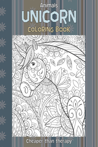 Coloring Books Cheaper than Therapy - Animals - Unicorn
