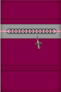 NIV Bible for Girls Mulberry with Cross Italian Duo-Tone