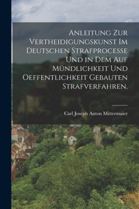 Anleitung zur Vertheidigungskunst im deutschen Strafprocesse und in dem auf Mündlichkeit und Oeffentlichkeit gebauten Strafverfahren.