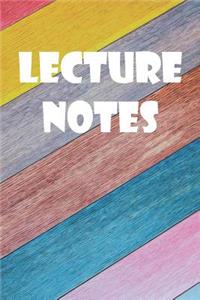 Lecture Notes: Unlined Blank Notebook Journal Blank Pages 6x9