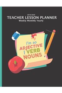Teacher Lesson Planner 2019-2020 Monthly Weekly