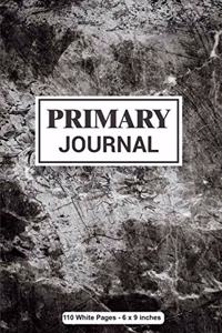 Primary Journal 110 White Pages 6x9 inches