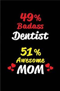 49% Badass Dentist 51 % Awesome Mom