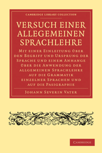Versuch einer Allegemeinen Sprachlehre