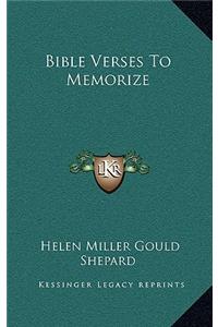 Bible Verses to Memorize