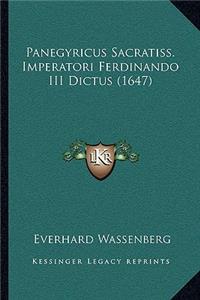 Panegyricus Sacratiss. Imperatori Ferdinando III Dictus (1647)
