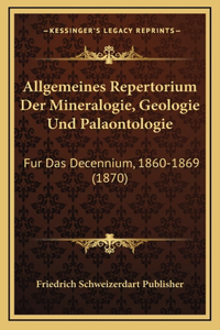 Allgemeines Repertorium Der Mineralogie, Geologie Und Palaontologie