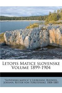 Letopis Matice Slovenske Volume 1899-1904