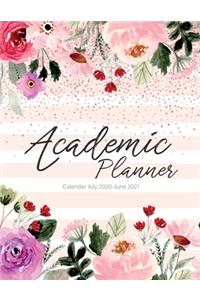 Academic planner calendar July 2020-June 2021