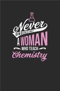 Never Underestimate A Woman Who Teach Chemistry