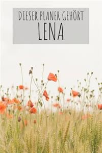 Dieser Planer Gehört Lena: Kalender Monatsplaner Familienplaner Planer Din A5 120 Seiten I Tagebuch I Personalisiert I Vorname I Alexandra I Name I Blumen I Bunt I Lena