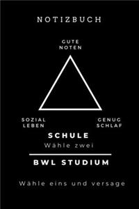 Notizbuch Gute Noten Sozialleben Genug Schlaf Schule Wähle Zwei