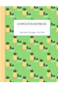 Composition notebook wide ruled 120 pages 8.5x11 (A4)