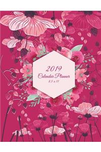 2019 Calendar Planner 8.5 x 11