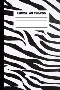 Composition Notebook: Awesome Zebra Composition Notebook Wide Ruled 6 x 9 in, 108 pages book for boys, kids, school, students and teachers (Zebra Composition Books)