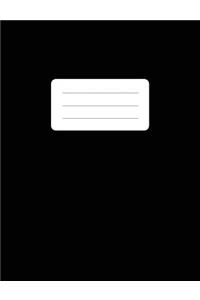 Composition Notebook: Black: 100 Pages of 7.5