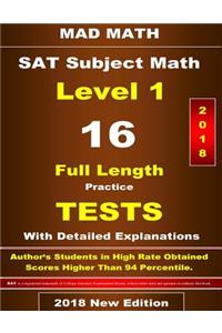 2018 SAT Subject Math Level-I 16 Tests