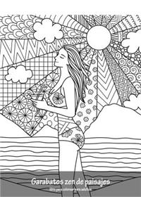 Garabatos zen de paisajes libro para colorear para adultos 1