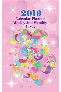 2019 Calendar Planner Weekly and Monthly U.S.a