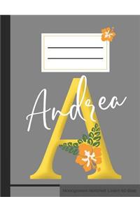 A Andrea Monogramm Notizheft Liniert 60 Blatt