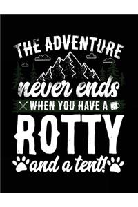 The Adventure Never Ends When You Have A Rotty And A Tent!