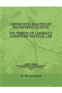 Operations Analysis of Engineering Sciences
