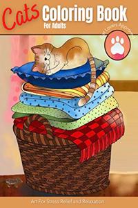 Cats Coloring Book For Adults