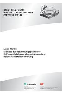 Methode zur Bestimmung spezifischer Kräfte durch Fräsversuche und Anwendung bei der Natursteinbearbeitung.