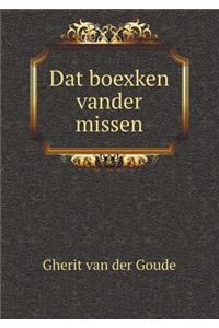 Dat boexken vander missen