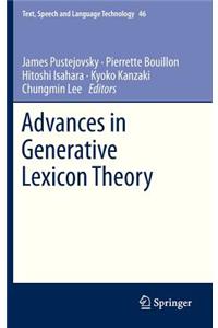 Advances in Generative Lexicon Theory